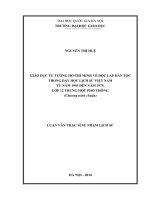 Luận văn thạc sĩ giáo dục tư tưởng hồ chí minh về độc lập dân tộc trong dạy học lịch sử việt nam từ năm 1945 đến năm 1975, lớp 12 THPT (chương trình chuẩn) 