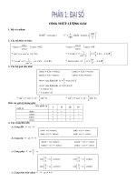 Tóm tắt kiến thức toán 11