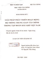 giải pháp phát triển hoạt động hệ thống trung gian tài chính trong tập đoàn dầu khí việt nam