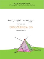 Khám phá hình học không gian với phần mềm GeoGebra