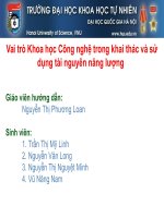 Vai trò Khoa học Công nghệ trong khai thác và sử dụng tài nguyên năng lượng