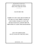 Nghiên cứu tối ưu hóa một số thông số kỹ thuật của quy trình và đánh giá chất lượng cảm quan cá ngừ chù bảo quản bằng đá lạnh kết hợp với chitin phân tử lượng thấp (oligochitin)