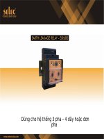 Relay   dùng cho hệ thống 3 pha – 4 dây hoặc đơn pha 