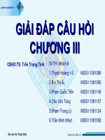 HỆ THỐNG điện 1   GIẢI đáp câu hỏi CHƯƠNG III