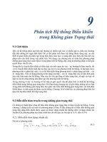 9 PHÂN TÍCH hệ THỐNG điều KHIỂN TRONG KHÔNG GIAN TRẠNG THÁI 