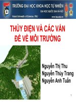 THỦY ĐIỆN VÀ CÁC VẤN ĐỀ VỀ MÔI TRƯỜNG