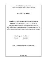 Nghiên cứu thành phần hóa học & khảo sát hoạt tính sinh học của 3 loài thực vật_  cây Sói đứng (Chloranthus erectus, Chloranthaceae), cây Mắc niễng bạc (Eberhardtia aurata, Sapotaceae) và cây Côm .