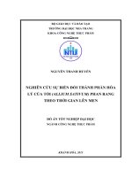 Nghiên cứu sự biến đổi thành phần hóa lý của tỏi (allium sativum) phan rang theo thời gian lên men