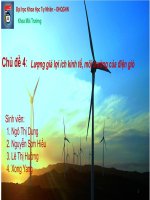 Lượng giá lợi ích kinh tế, môi trường của điện gió