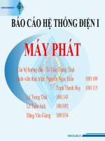 BÁO cáo hệ THỐNG điện   máy PHÁT 