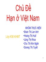 Tìm hiểu về hạn hán ở Việt Nam