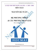 hệ phương trình và phương pháp giải phần 1hocmai