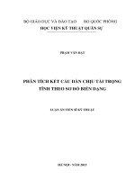 Phân tích kết cấu dàn chịu tải trọng tĩnh theo sơ đồ biến dạng
