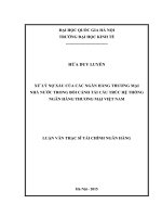 Xử lý nợ xấu của các ngân hàng thương mại nhà nước trong bối cảnh tái cấu trúc hệ thống ngân hàng thương mại việt nam 