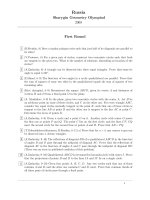 Một số bài toán về hình học phẳng trong một cuộc thi ở nga