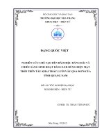 Nghiên cứu chế tạo đèn báo hiệu hàng hải và chiếu sáng sinh hoạt bằng led dùng điện mặt trời trên tàu khai thác lưới vây QNA 90170 của tỉnh quảng nam