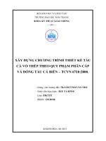 Xây dựng chương trình thiết kế tàu cá vỏ thép theo quy phạm phân cấp và đóng tàu cá biển TCVN6718 2000