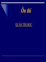 Slide ôn thi quản trị học