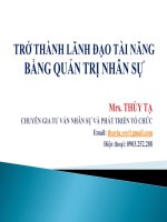 Đào tạo Quản trị Nhân sự dành cho Lãnh đạo và Quản lý
