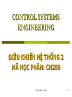 điều khiển hệ thống 2   các dạng biểu diễn khác nhau của mô hình hệ thống KGTT 
