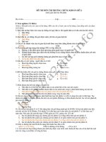 ĐỀ THI môn THỊ TRƯỜNG CHỨNG KHOÁN có đáp án(đề 2) 