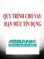 slide quy trình cho vay theo hạn mức tín dụng