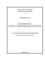 Quản trị nhân sự tại công ty trách nhiệm hữu hạn MDA E&C