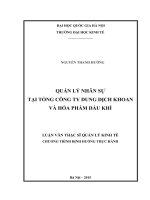 Quản lý nhân sự tại tổng công ty dung dịch khoan và hóa phẩm dầu khí  luận văn ths 