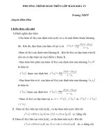 PHƯƠNG TRÌNH hàm TRÊN lớp hàm KHẢ VI 