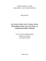 kế toán công nợ và phân tích tình hình công nợ tại công ty tnhh inox phát thành