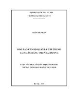 Đào tạo cán bộ quản lý cấp trung tại ngân hàng TMCP đại dương 