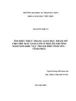 Thực trạng giáo dục kĩ năng sống cho học sinh thông qua hoạt động trải nghiệm tại một số trường tiểu học thuộc khu vực Đông Anh - Hà Nội (KL07311)