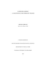 Later life learning  a case study of YAH community college 