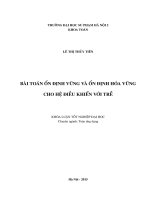 Bài toán ổn định vững và ổn định hóa vững cho hệ điều khiển với trễ