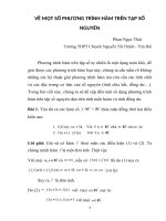 VỀ một số PHƯƠNG TRÌNH hàm TRÊN tập số NGUYÊN 
