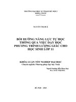 Bồi dưỡng năng lực tự học thông qua dạy học phương trình lượng giác cho học sinh lớp 11