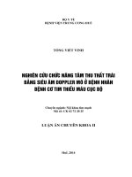 Nghiên cứu chức năng tâm thu thất trái bằng siêu âm Doppler mô ở bệnh nhân bệnh cơ tim thiếu máu cục bộ