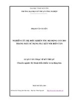 Nghiên cứu hệ điều khiển tốc độ động cơ cho thang máy sử dụng PLC kết nối biến tần