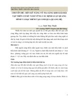 CHUYÊN đề  rèn kỹ NĂNG vẽ TIA SÁNG KHI GIẢI bài tập TRÊN cơ sở  nắm VỮNG các ĐỊNH LUẬT QUANG HÌNH và đặc điểm tạo ẢNH QUA QUANG hệ 