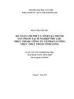 kế toán chi phí và tính giá thành sản phẩm tại xí nghiệp phú lộc trực thuộc công ty cổ phần lương thực thực phẩm vĩnh long