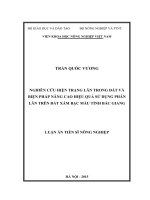 Nghiên cứu hiện trạng lân trong đất và biện pháp nâng cao hiệu quả sử dụng phân lân trên đất xám bạc màu tỉnh Bắc Giang (FULL TEXT)