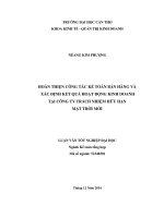 hoàn thiện công tác kế toán bán hàng và xác định kết quả hoạt động kinh doanh tại công ty trách nhiệm hữu hạn mặt trời mới