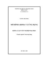 Khoá luận tốt nghiệp mô hình arima và ứng dụng