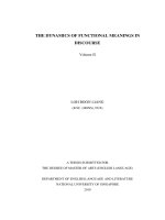 THE DYNAMICS OF FUNCTIONAL MEANINGS IN DISCOURSE
