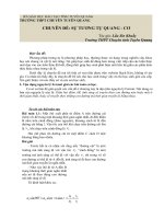 CHUYÊN đề sự TƯƠNG tự QUANG   cơ                                                                                  