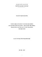 Tuyển chọn, xây dựng và sử dụng hệ thống bài tập phần kim loại lớp 12 trung học phổ thông nhằm nâng cao năng lực tư duy đa hướng cho học sinh 