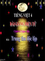 Bài giảng tiếng việt 4 tuần 8 bài chính tả   nghe   viết trung thu độc lập, phân biệt rdgi, iênyêniêng 