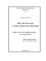 Khoá luận tốt nghiệp diện tích đa giác và một số bài toán hình học