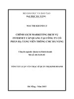 Chính sách marketing dịch vụ internet cáp quang tại công ty cổ phần hạ tầng viễn thông CMC đà nẵng 