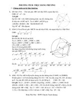 PHƯƠNG TÍCH  TRỤC ĐẲNG PHƯƠNG 